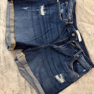 KanCan Blue Denim Mid-rise Shorts W/30